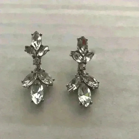 Charter Club new Silver Tone Crystal Drop Earrings - Picture 8 of 8